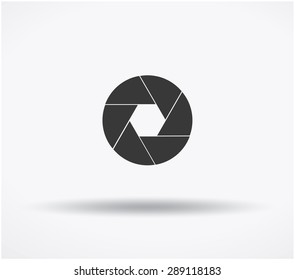 Black shutter on white