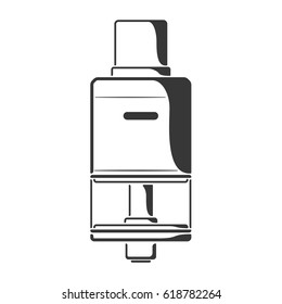 Black side airflow rebuildable drip tank atomizer icon