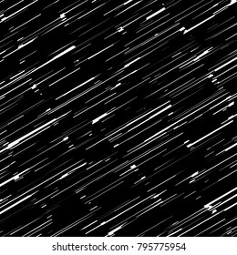 Black Side Hatch, Classic Nuar Style Elements Design, Grunge Geometric Pattern, Bold Plaid Pattern with Thin Brushstrokes and Thin Stripes of White, Striped Print Texture