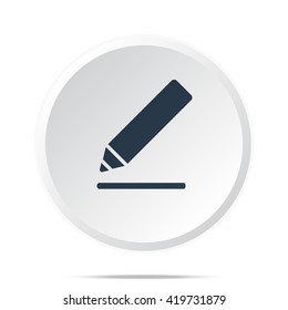 Black Sign Here icon on white web button