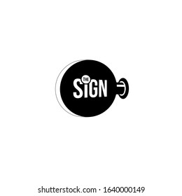 The Black Sign Icon Design Vector