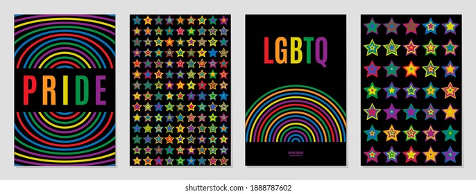 Black Sign pride lgbt symbol rainbow illustration background. community flag vector