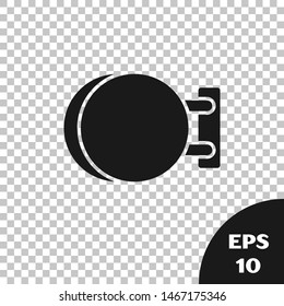 Black Signboard hanging icon isolated on transparent background. Suitable for advertisements bar, cafe, pub, restaurant.  Vector Illustration