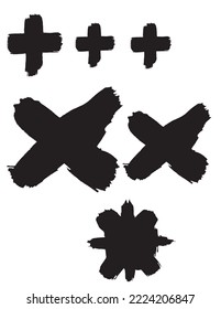 Black signs in white background , vector
