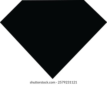 Black silhouetee daimond design illustration
