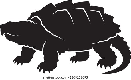 Black silhouette of an alligator snapping turtle icon

Description

A clean black silhouette illustration of an alligator snapping turtle, perfect for nature designs, wildlife logos, or educational graphics.