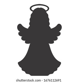 Silhouette Noire D Ange Forme Vectorielle Gardien Image Vectorielle De Stock Libre De Droits