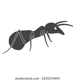 black silhouette of ant icon