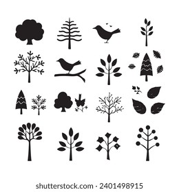 A black silhouette Autumn Set