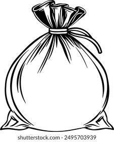 black silhouette of a bag without background