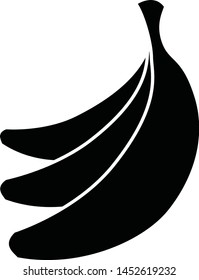 Black Silhouette Banana Fruits Icon