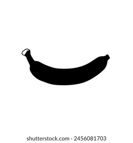 
black silhouette of a banana vector