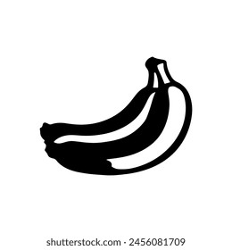 
black silhouette of a banana vector