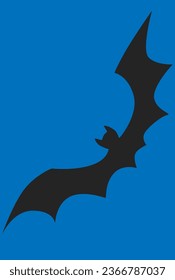 silueta negra de un murciélago