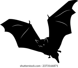 
black silhouette of a bat