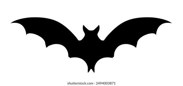 Black silhouette of a bat - vector illustration