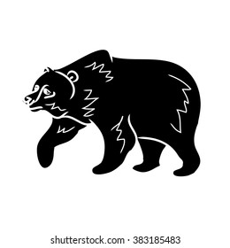 Black silhouette of a bear