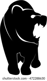 black silhouette of a bear vector