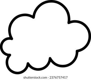 Black silhouette of beautiful cloud