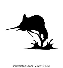 Black silhouette of a bird standing on grass, emphasizing natural wildlife and bird species in a minimalistic style.