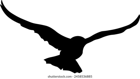 black silhouette of a bird without background