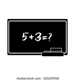 black silhouette board for classes with numbers