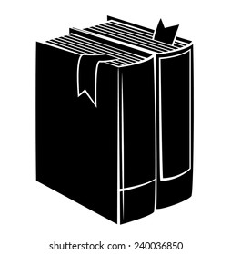 Black Silhouette Of Book 