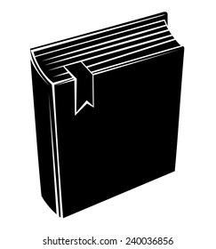 Black Silhouette Of Book 