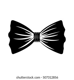 black silhouette of bow tie