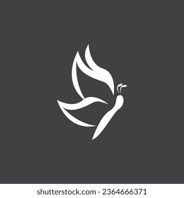 Black silhouette butterfly icon and symbol template vector