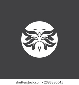 Black silhouette butterfly icon and symbol template vector