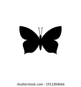 Black silhouette of a butterfly vector