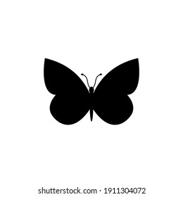 Black silhouette of a butterfly vector