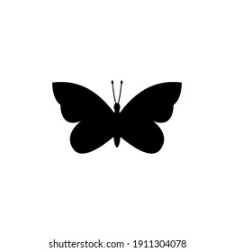 Black silhouette of a butterfly vector