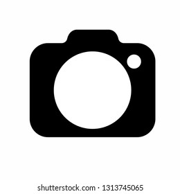 black silhouette camera icon vector logo illustration silhouette