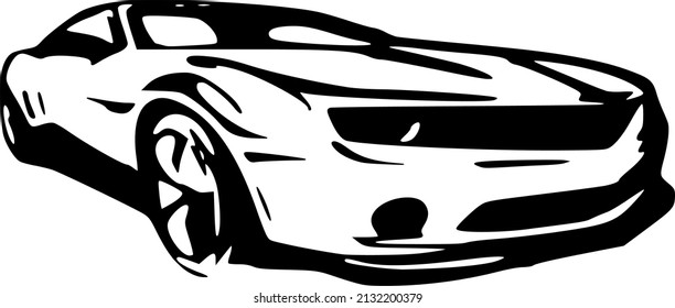 Black Silhouette Car Vintage Retro Automobile Stock Vector (Royalty ...