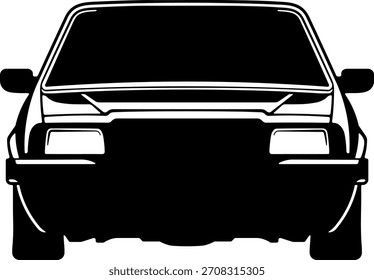 schwarze Silhouette eines Autos ohne Hintergrund