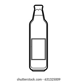 black silhouette cartoon bottle glass of refresh beverage
