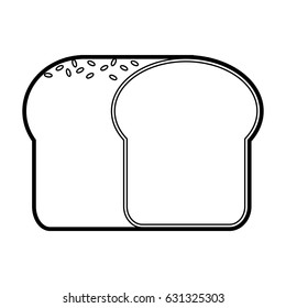 black silhouette cartoon long bread food