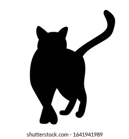  black silhouette of a cat