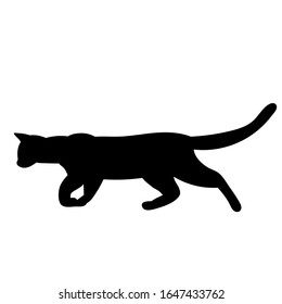 schwarze Silhouette einer Katze, Symbol
