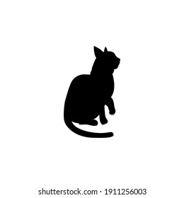 Black silhouette of a cat vector