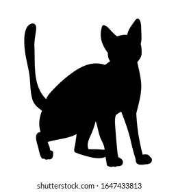  la silueta negra de un gato está caminando