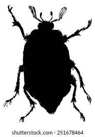 black silhouette of chafer