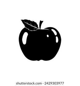  
black silhouette of a  Cherry frutes side view isolated