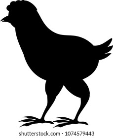 Black silhouette of chick