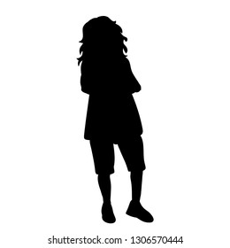 black silhouette of a child