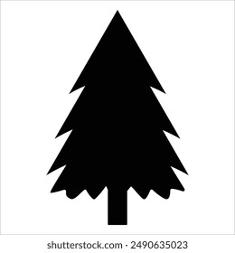 Black silhouette of a christmas tree Royalty Free Vector