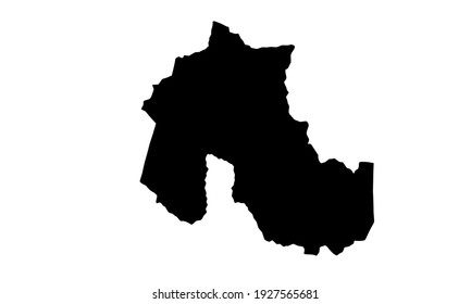 black silhouette of city map of San Salvador in el Salvador on white background