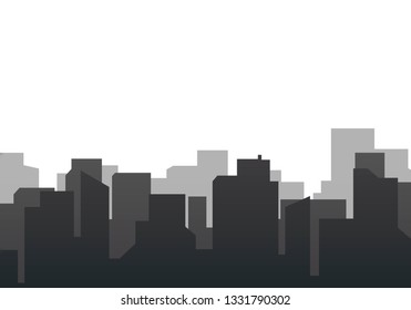 Vector de fondo de silueta negra de la ciudad